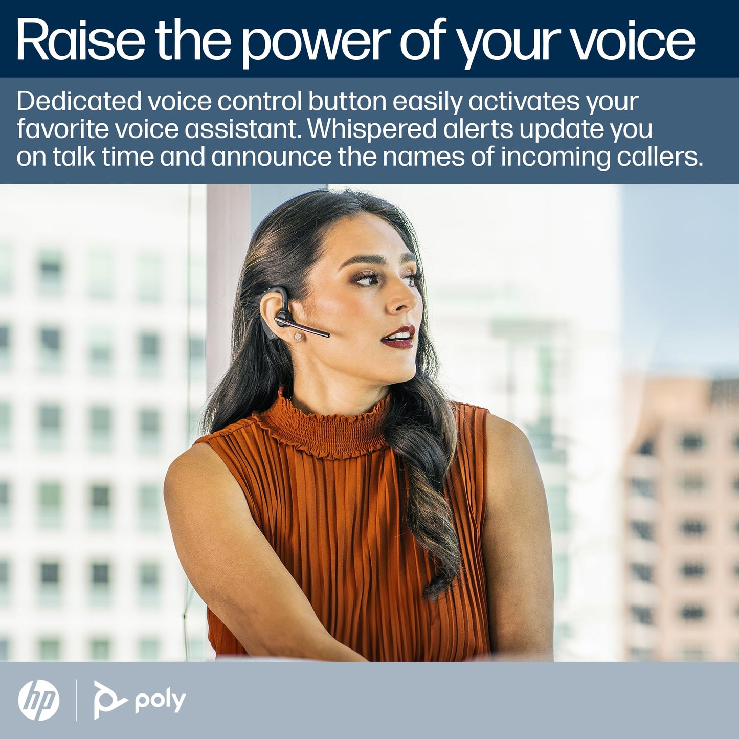 Poly Voyager 5200 Wireless Headset (Plantronics) - Single-Ear Bluetooth Headset w/Noise-Canceling Mic - Ergonomic Design - Voice Controls