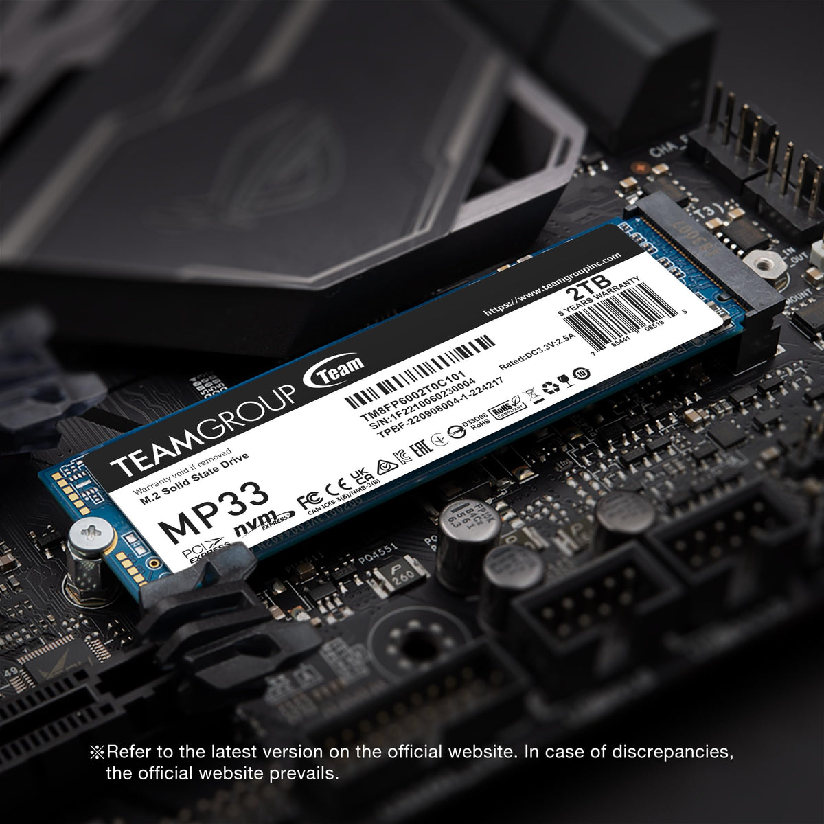 TEAMGROUP MP33 256GB SLC Cache 3D NAND TLC NVMe 1.3 PCIe Gen3x4 M.2 2280 Internal SSD R/W Speed up to 1600/1000 MB/s Laptop&PC Desktop TM8FP6256G0C101