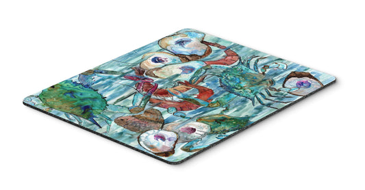 Caroline's Treasures 8964MP Watery Shrimp, Crabs and Oysters Mouse Pad, Hot Pad or Trivet for Home Office Gaming Working Computers Laptop Mouse