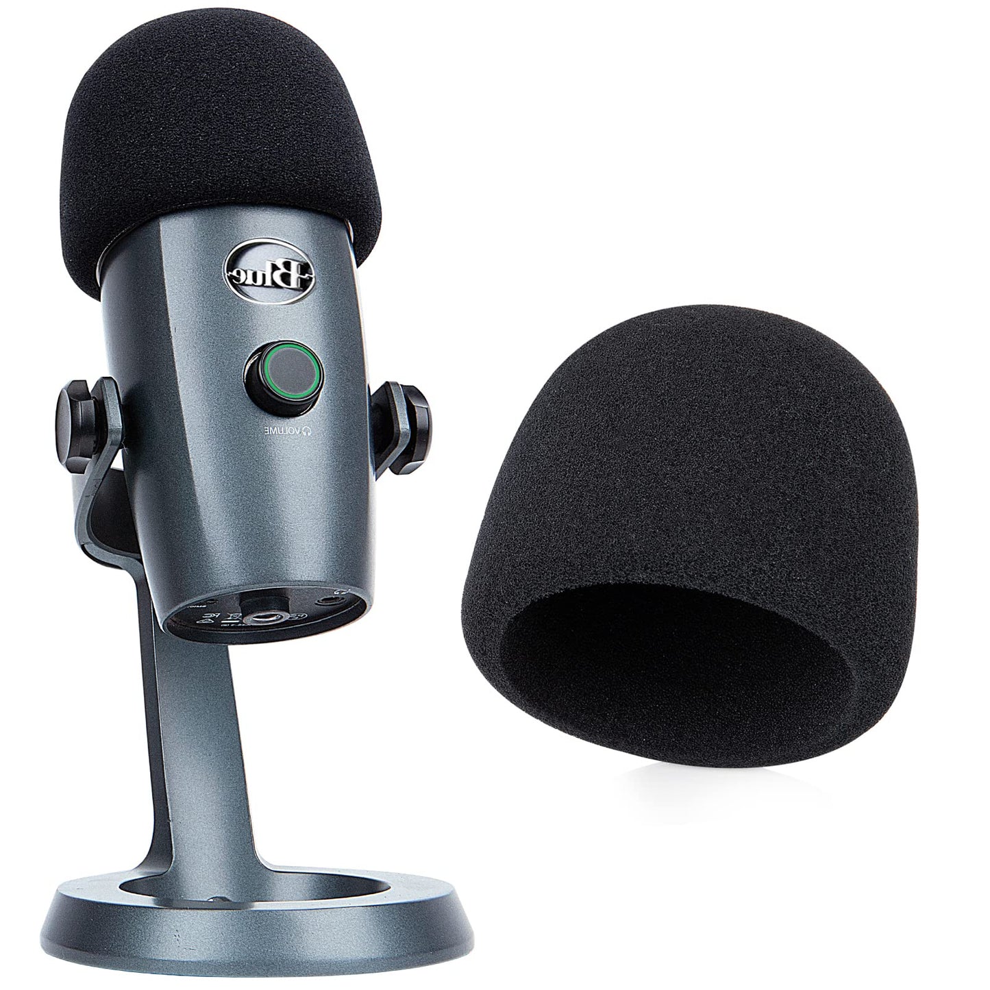 YOUSHARES Yeti Nano Microphone Foam Windscreen - Mic Wind Cover Pop Filter Foam Cover, Professional Customized for Blue Yeti Nano, The Thicker Blue