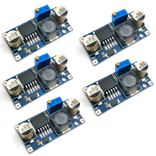 FainWan 5pcs LM2596S-ADJ Power Module DC-DC Buck Regulator 3A Adjustable 5V/12V/24V