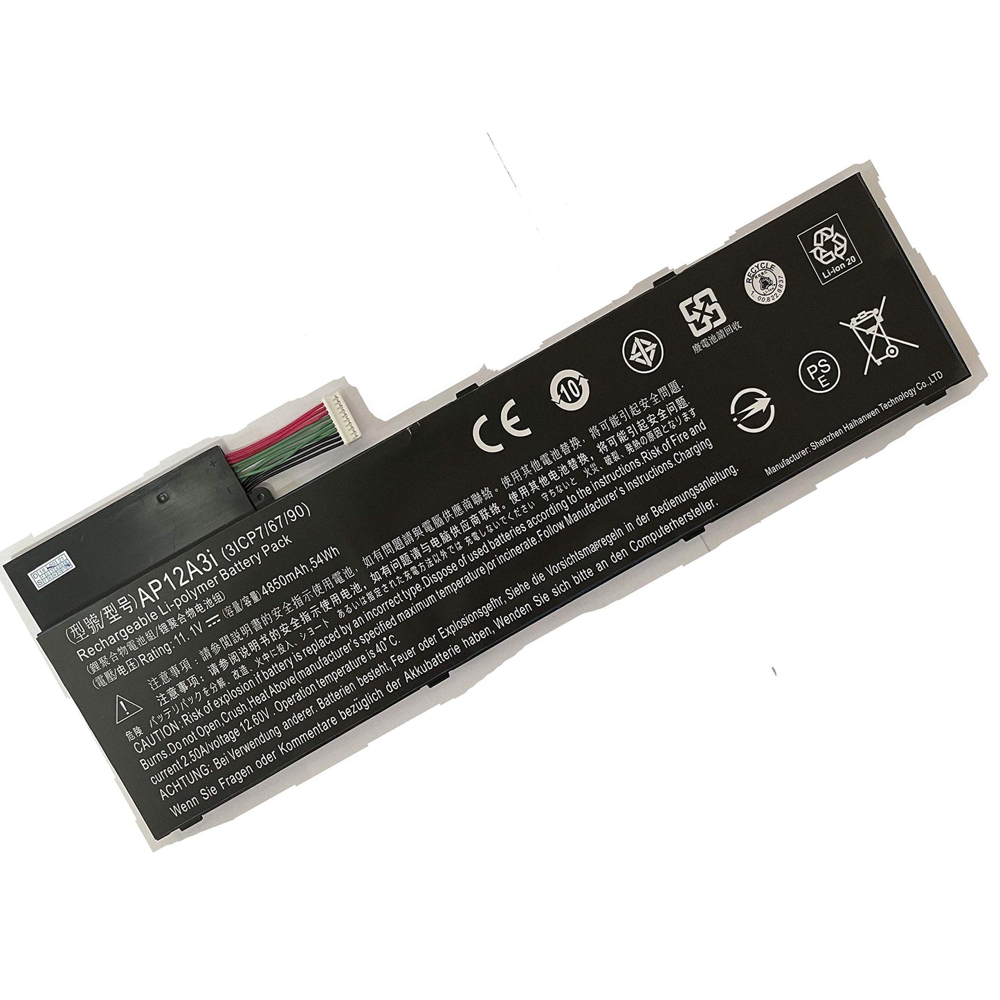 Powerforlaptop Laptop/Notebook Replace AP12A3i Battery for Acer Aspire U M5-481 M5-481T M5-481PT,M5-581T AP12A4i / BT.00304.011 / KT.00303.002