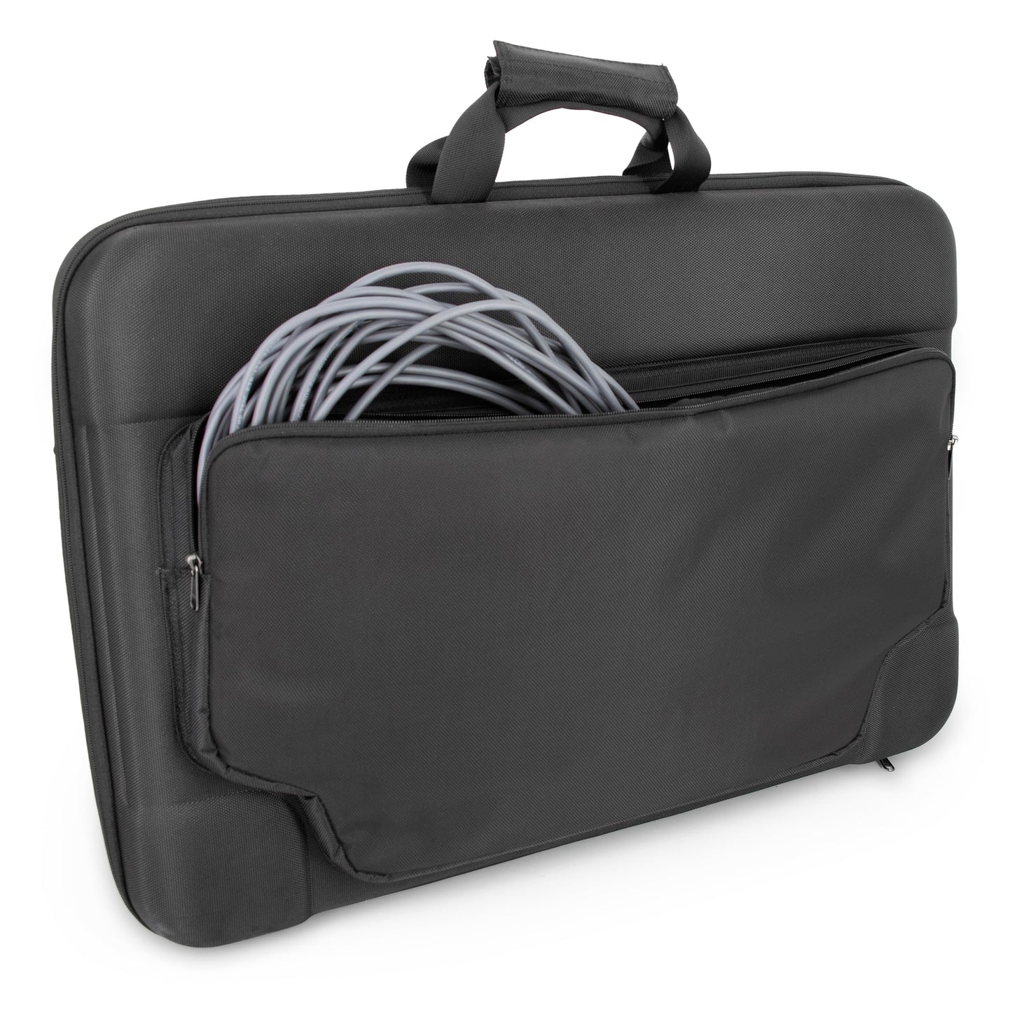 CASEMATIX Portable Monitor Case for 24-29 Inch Screens, Hard Shell EVA Travel Case for 24" 27" Gaming Monitor or Portable Display, Padded Foam Screen