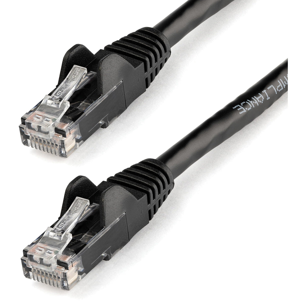 StarTech 75ft CAT6 Ethernet Cable - Black CAT 6 Gigabit Ethernet Wire -250Mhz 100W PoE RJ45 UTP Network Patch Cord Snagless with Strain Relief
