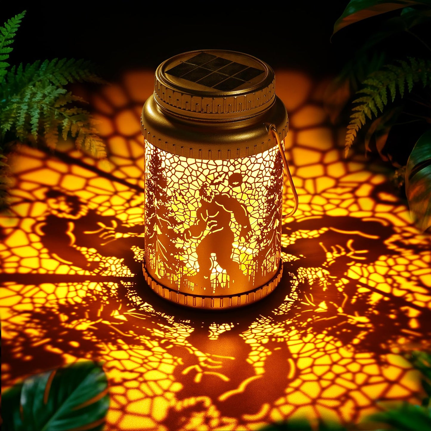 Cooo 6 Pack Valentines Day Gifts for Him Her Solar Lanterns Outdoor Waterproof Bigfoot Sasquatch Solar Pathway Lights Landscape Path for Women Mom