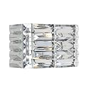 JONATHAN Y 10" Chrome Modern Crystal Vanity Light, LED Bathroom Wall Sconce, 1-Light Fixture for Mirror, Glam Lighting with Clear Crystal Shade, Art