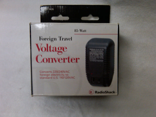 85 Watt Foreign Voltage Converter Radio Shack # 273-1426