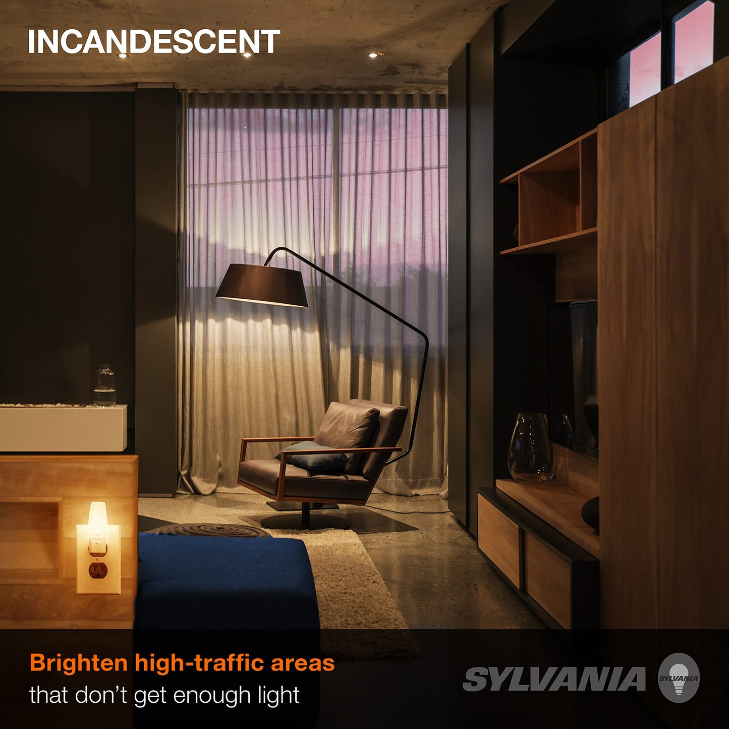 Sylvania Incandescent C7 E12 7 Watt Night Light Bulbs, 4 Pack
