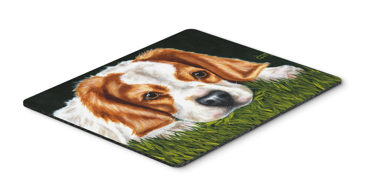 Caroline's Treasures AMB1395MP Cavalier Spaniel in The Grass Mouse Pad, Hot Pad or Trivet for Home Office Gaming Working Computers Laptop Mouse