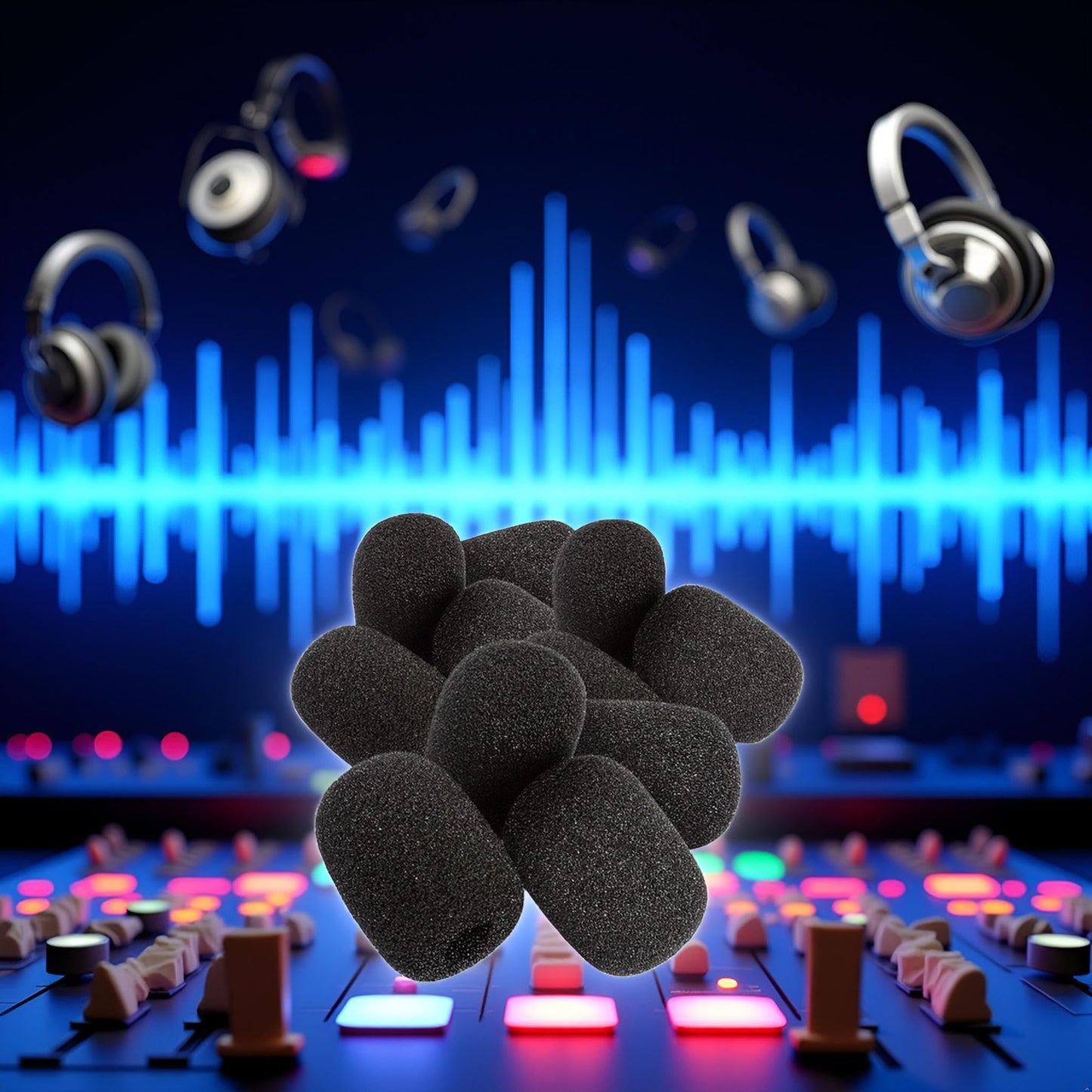 10 Pcs Parrott B350 Foam Replacement for BlueParrott B450 B550 C400 S450 B250 B350 Headset Windscreen Mic Cover Windscreens and Pop
