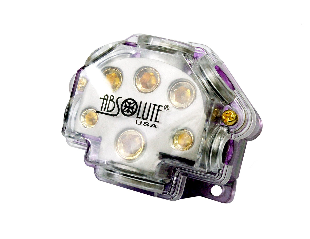 Absolute PD-150C 0-2-4 Gauge 1 in 5 Ways Out Power Splitter Distribution Block