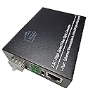 iszo 2.5G SFP Port Transceiver Media Converter,20km SM,RJ45 100M/1000M/2.5G Adaptive,Full/Half Duplex,Inside TTL Port ,Also Work 2.5G/1G GPON SFP ONU