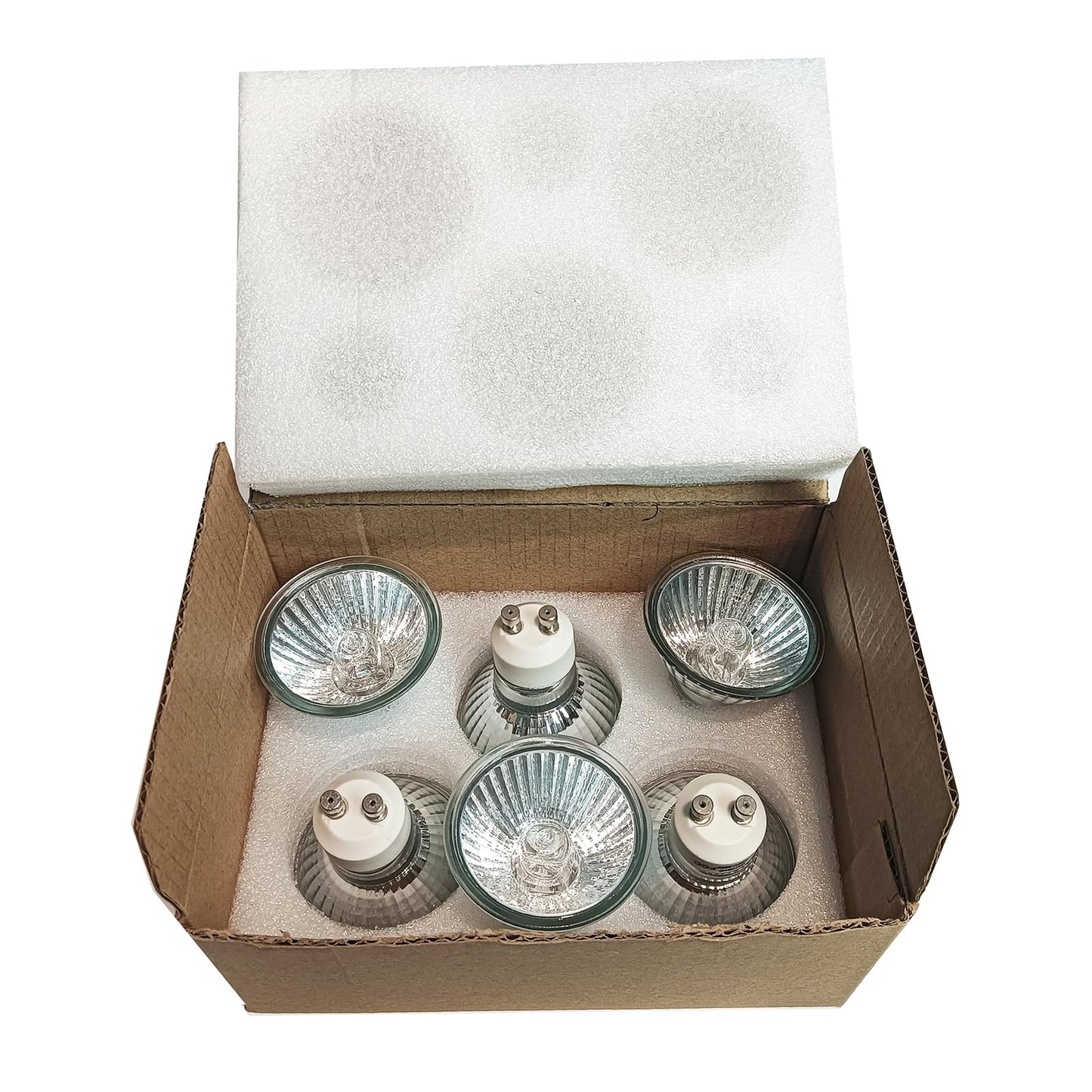 Elenhome GU10 Halogen Light Bulbs, 6 Pack 120V 50W Dimmable MR16 GU10+C Bulbs with Glass Cover, 2800K Warm White Scent Wax Burner Light Bulb