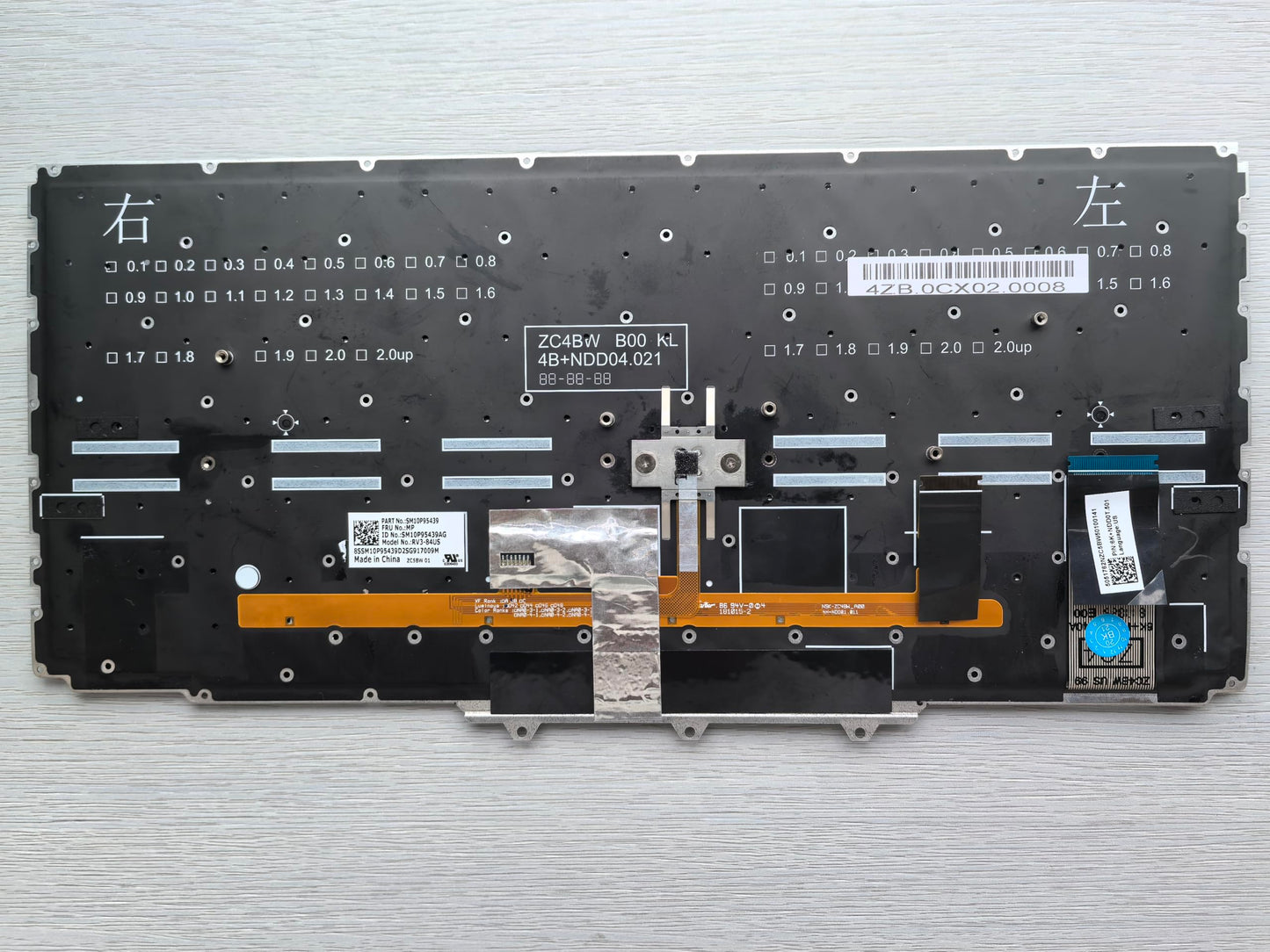 Original New for Lenovo IBM Model No RV3-84US Part No SM10P95439 US Backlit Keyboard