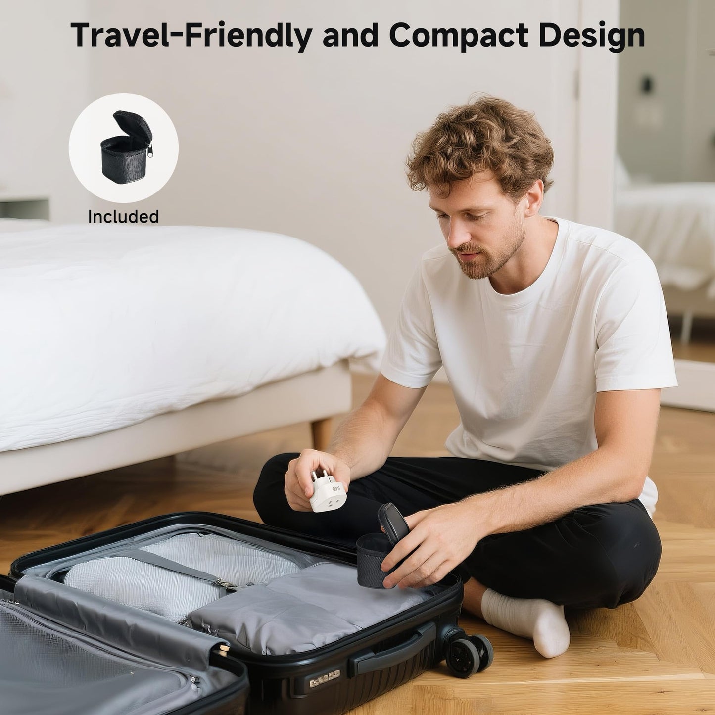 Cable Matters Type F Plug Adapter for Travel, US to EU Plug Adapter, Type E/F Power Converter for German/Austria/Slovakia/Bulgaria/France/Russia, CE…