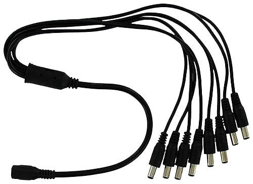 SPT Security Systems 8-Port DC Power Splitter (5 Piece per Pack), Black - 93-P108-5
