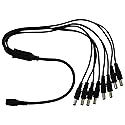 SPT Security Systems 8-Port DC Power Splitter (5 Piece per Pack), Black - 93-P108-5