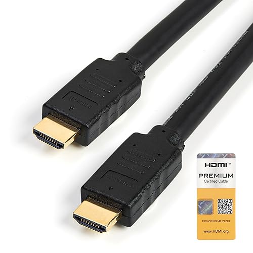 StarTech.com 23ft (7m) Premium Certified HDMI 2.0 Cable with Ethernet - High Speed Ultra HD 4K 60Hz HDMI Cable HDR10 - Long HDMI Cord (Male/Male