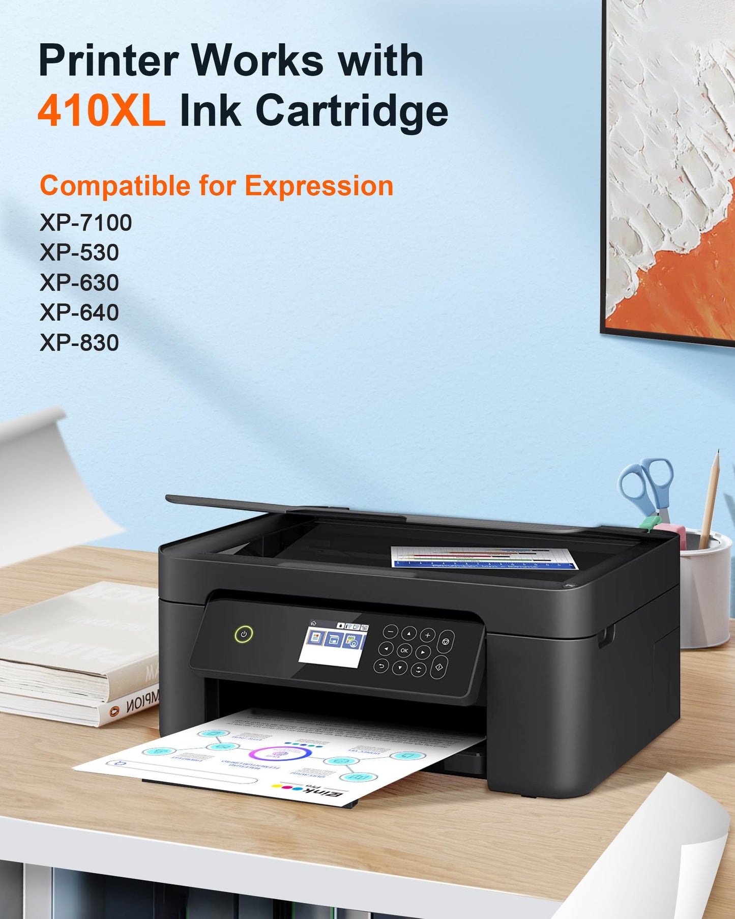 E-Z Ink Pro Remanufactured Replacement for 410XL Ink cartridges, 5 Pack