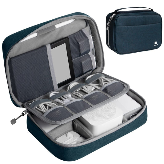 pack all Electronic Organizer Plus, Larger Capcity Cable Organizer Bag, Shockproof Carrying Case, Portable Cord Travel Organizer Storage Bag for