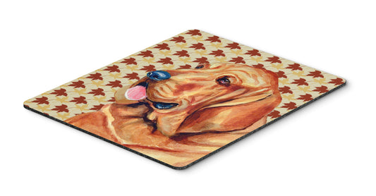 Caroline's Treasures LH9106MP Bloodhound Fall Leaves Portrait Mouse Pad, Hot Pad or Trivet for Home Office Gaming Working Computers Laptop Mouse