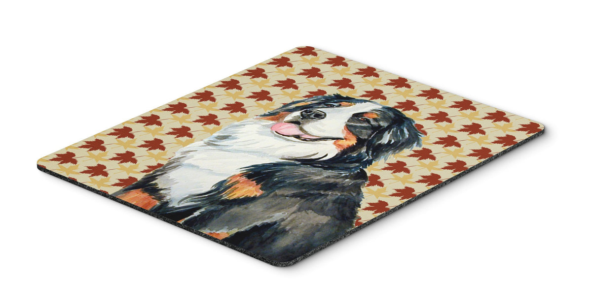 Caroline's Treasures LH9109MP Bernese Mountain Dog Fall Leaves Portrait Mouse Pad, Hot Pad or Trivet for Home Office Gaming Working Computers Laptop
