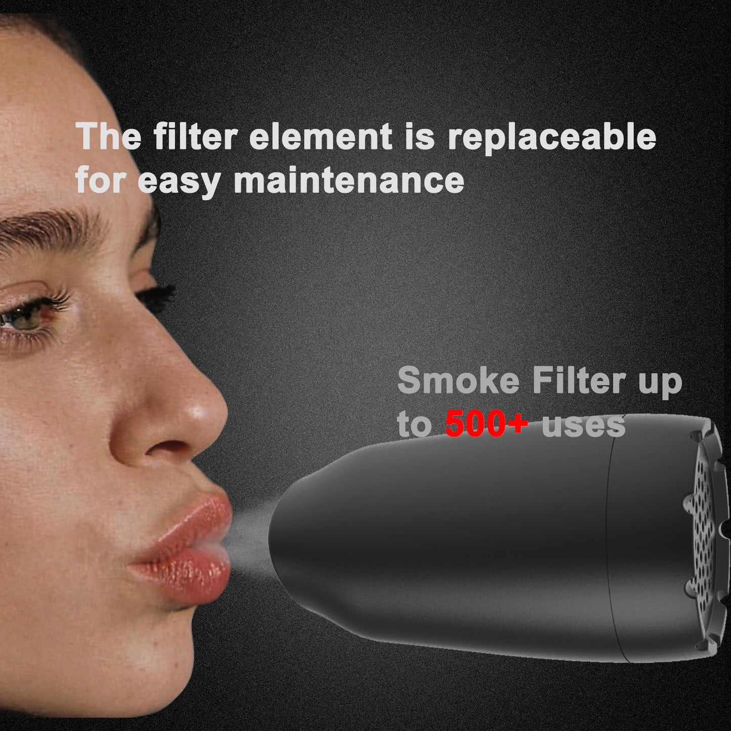 Portable Personal Air Purifier with Replaceable Filter - Biodegradable, Up to 500+ Uses, Ready for On-the-Go Use