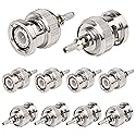 XRDS -RF BNC Crimp Connectors 10PCS, BNC Male Crimp Solder Attachment Connector for RG316 RG174 RG188 RG188A LMR100 Coax Cable