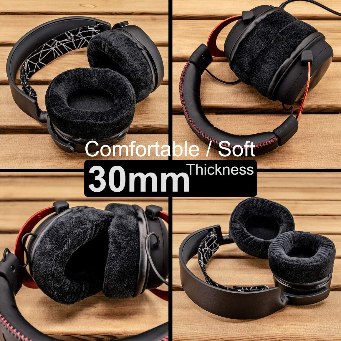 Replacement Ear Pads Compatible with ATH-M50x M50 M40, Arctis 7 Arctis Pro, ATH-WS1100iS, HD280 Pro, SRH 440, MDR-7506 V6 Headphone Memory Foam