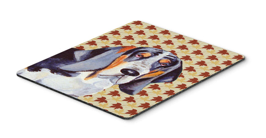Caroline's Treasures LH9102MP Basset Hound Fall Leaves Portrait Mouse Pad, Hot Pad or Trivet for Home Office Gaming Working Computers Laptop Mouse