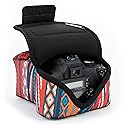USA Gear Camera Sleeve (Medium) for Compact SLRs Compatible with Canon EOS R100 Nikon Z30 Sony ZV-E10, and more - Padded Neoprene DSLR Case