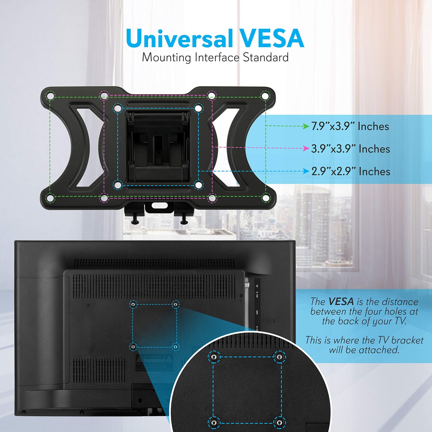 Pyle PSWLB62 Universal Tilting TV Wall Mount - Slim Quick Install VESA Mounting Bracket for TV Monitor, Mounts 10 to 32 Inch HDTV, LED, LCD, Plasma