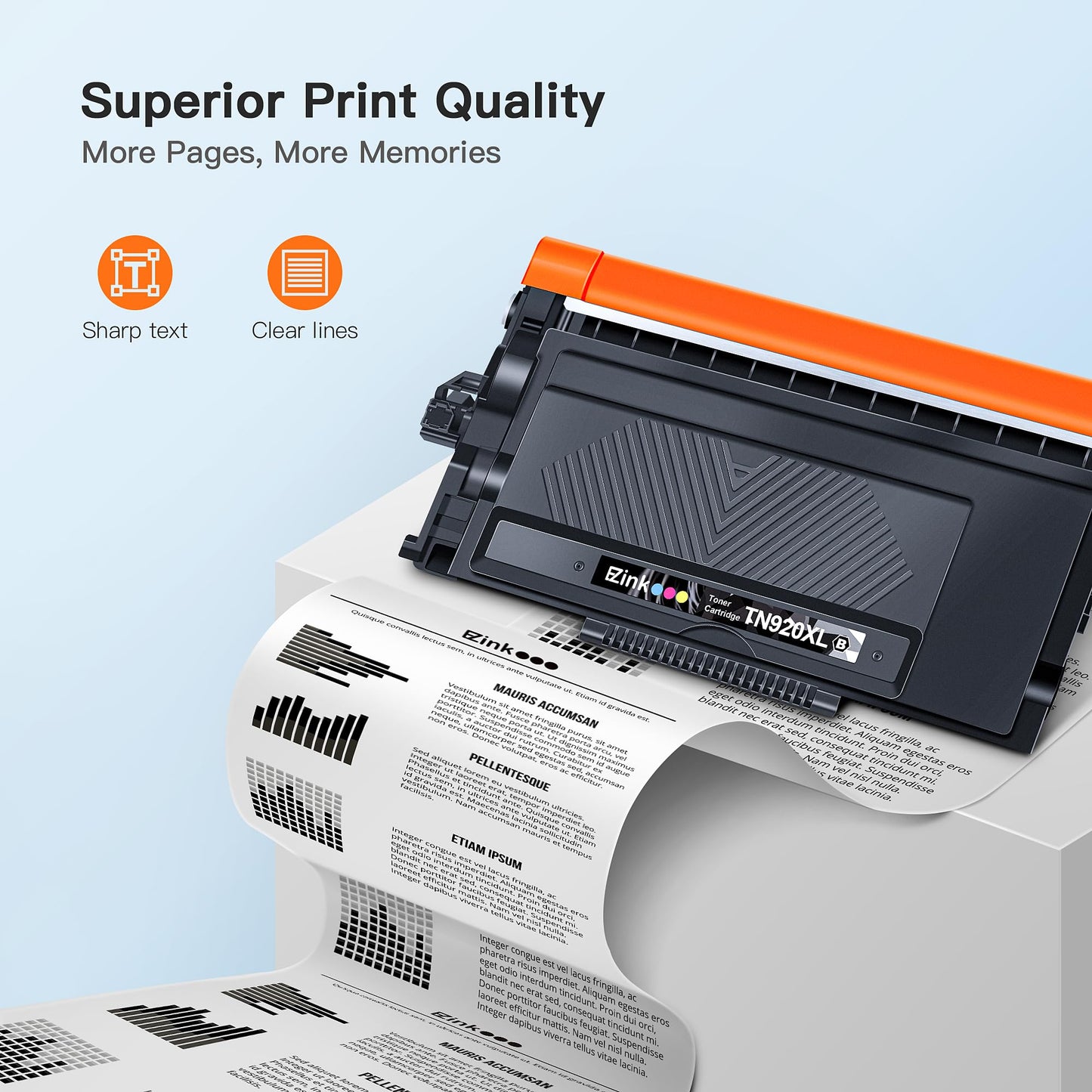 TN920XL Toner Cartridge for Brother TN920 for HL-L6210DW(2 Black with Chip)