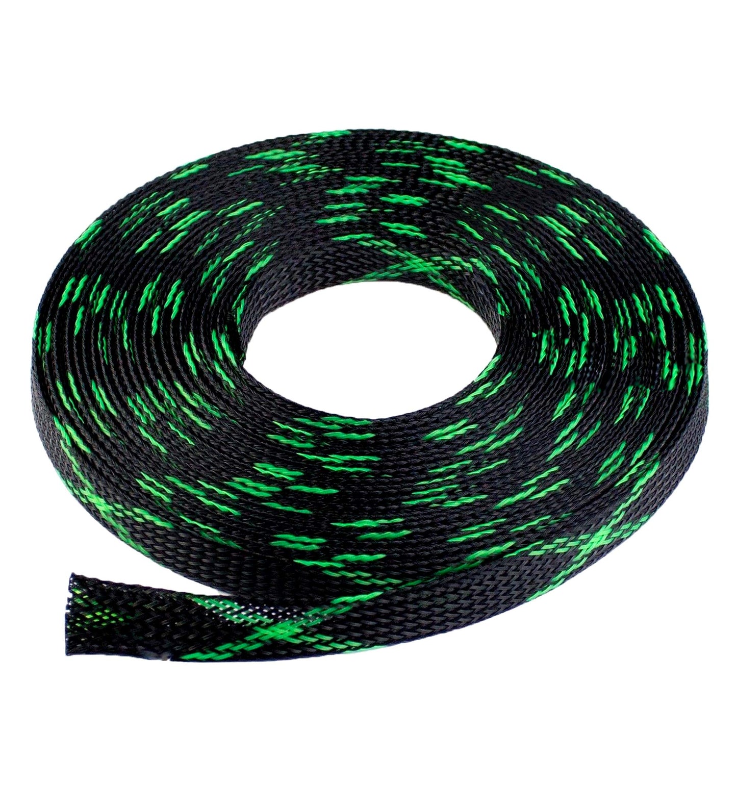 Cable Organizer Cable Management Sleeve 3/4" Black Green Cord Protector Wire Loom Braided Cable Sleeve Expandable Cable Wrap Cable Concealer Cat Cord