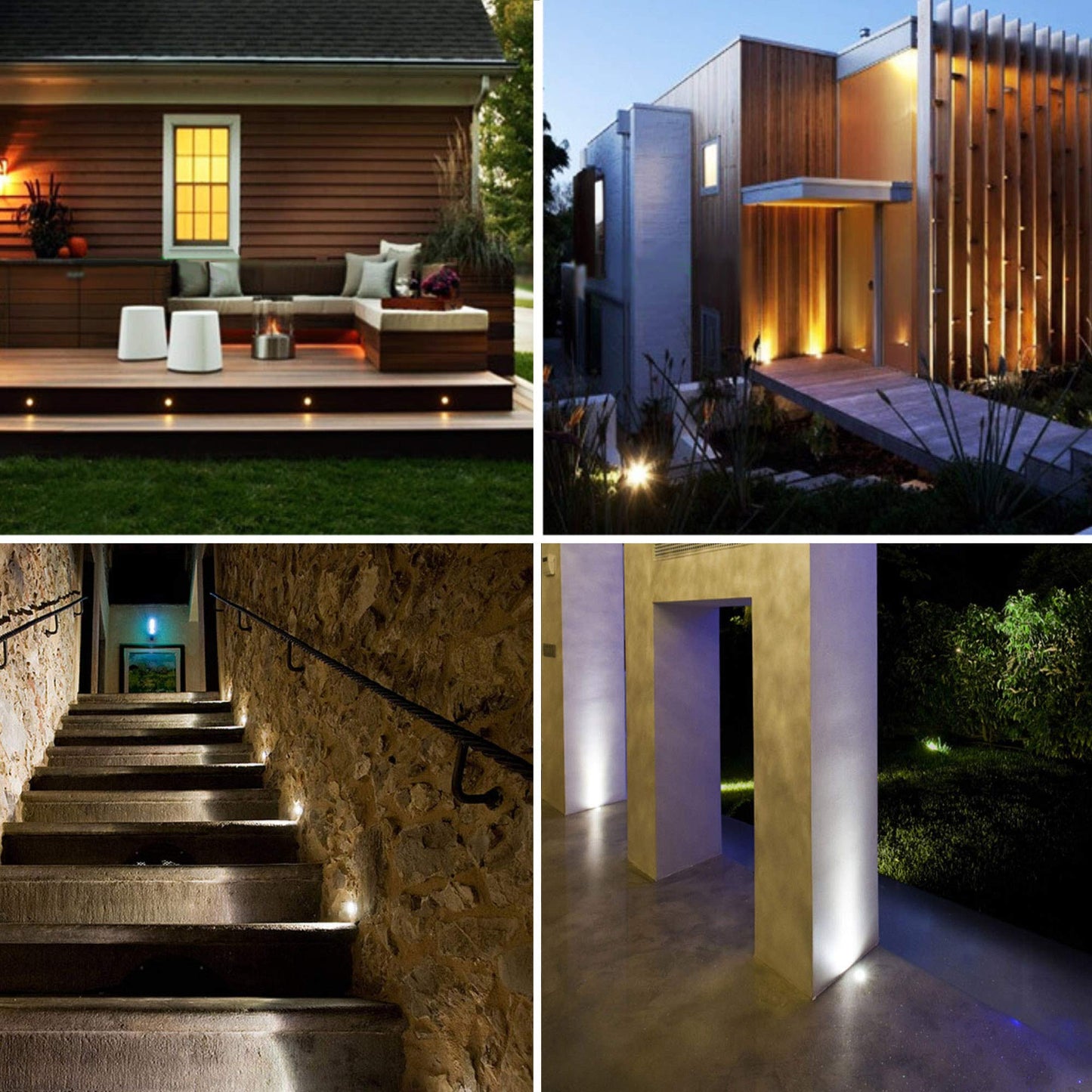 CNBRIGHTER LED In-Ground Well Lights Square,3W, DC12V-24V Waterproof IP67,Aluminum&Stainless Steel,Buried Underground Outdoor Landscape Lightings,Warm
