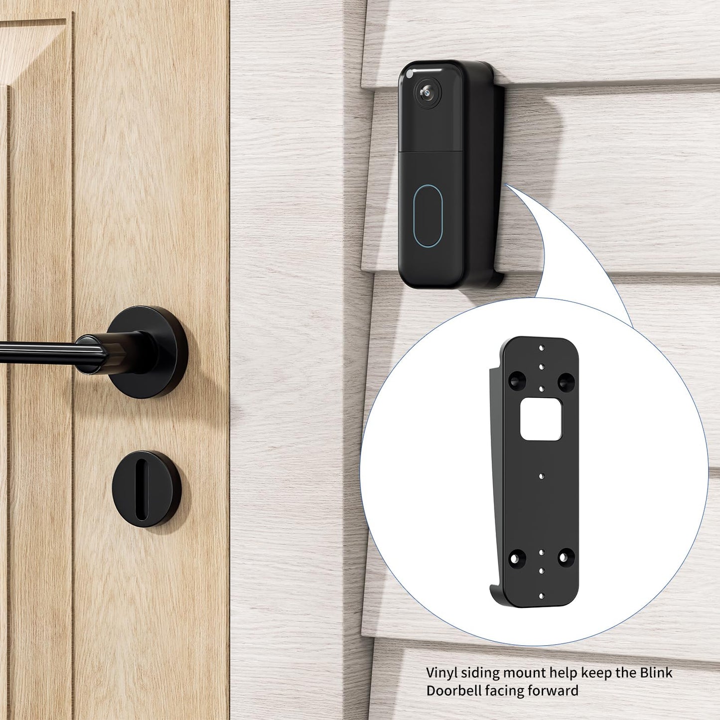 Blink Doorbell Vinyl Siding Mount,Compatible with All-New Blink Video Doorbell Camera (2nd Gen),Adjustable Doorbell Corner Wedge Kits (Only Apply