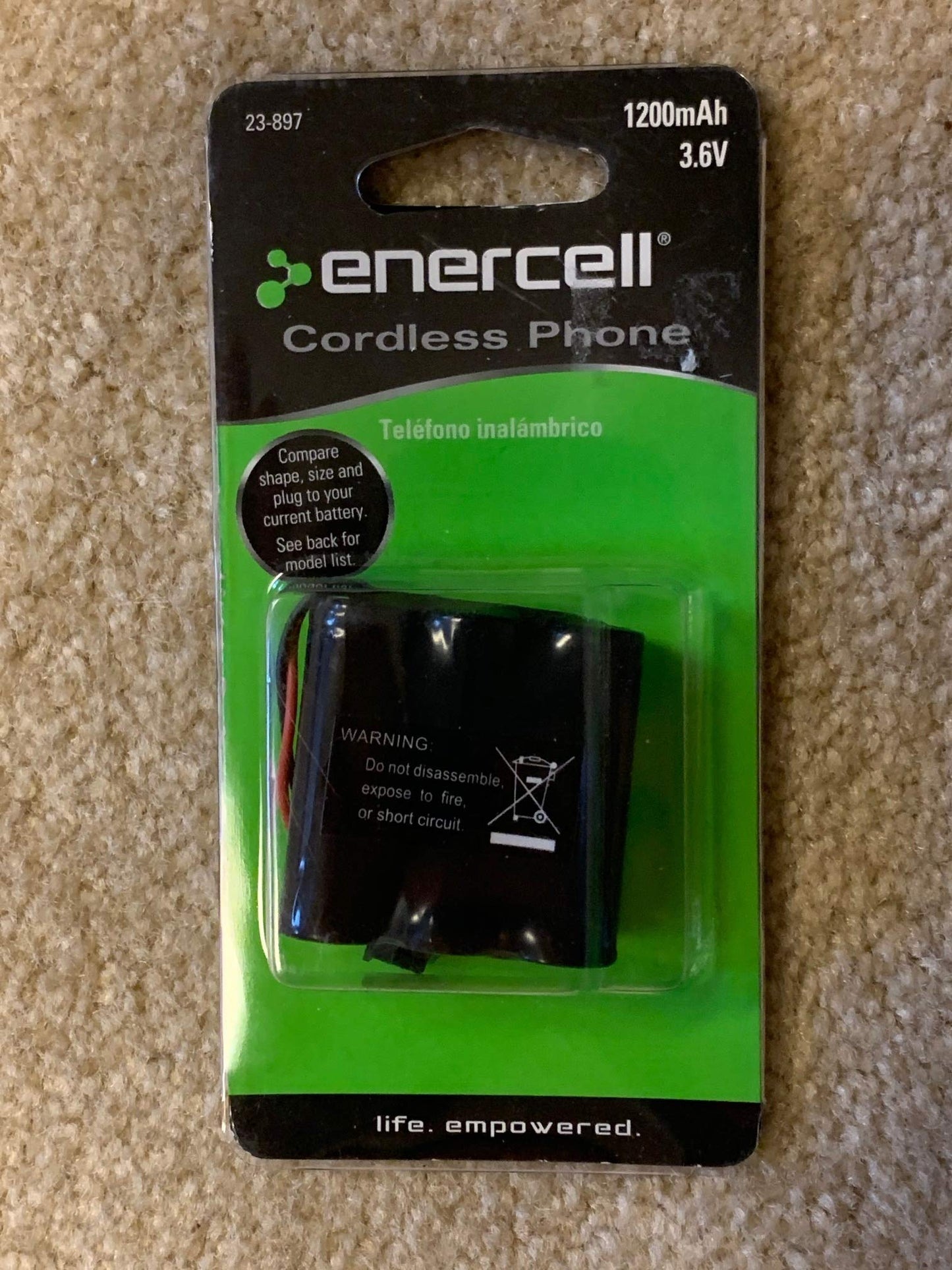 Enercell® 3.6V/1200mAh Ni-MH Battery for Panasonic® (23-897)