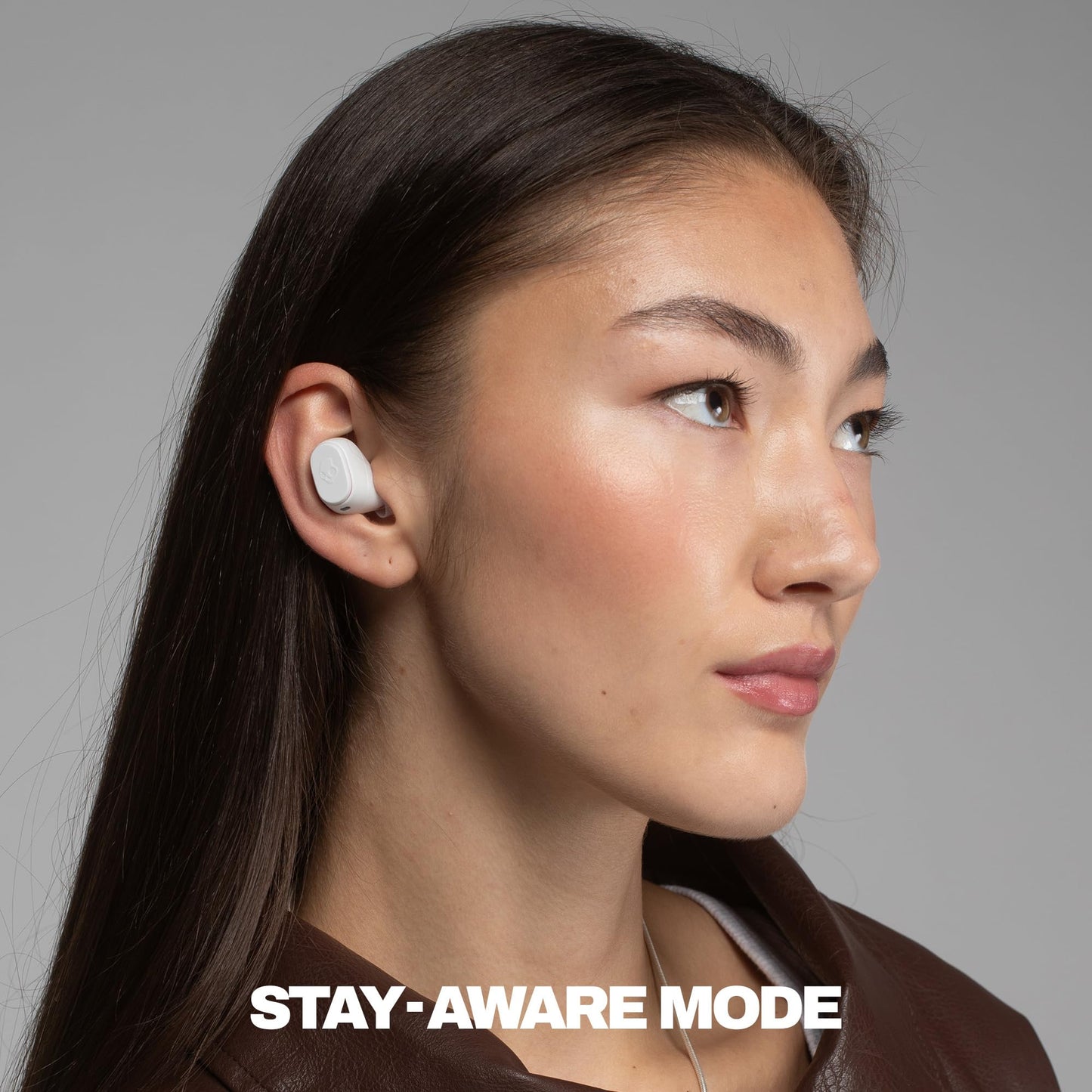 Skullcandy Dime 360 Wireless Earbuds with Clip-Anywhere Case - Bone