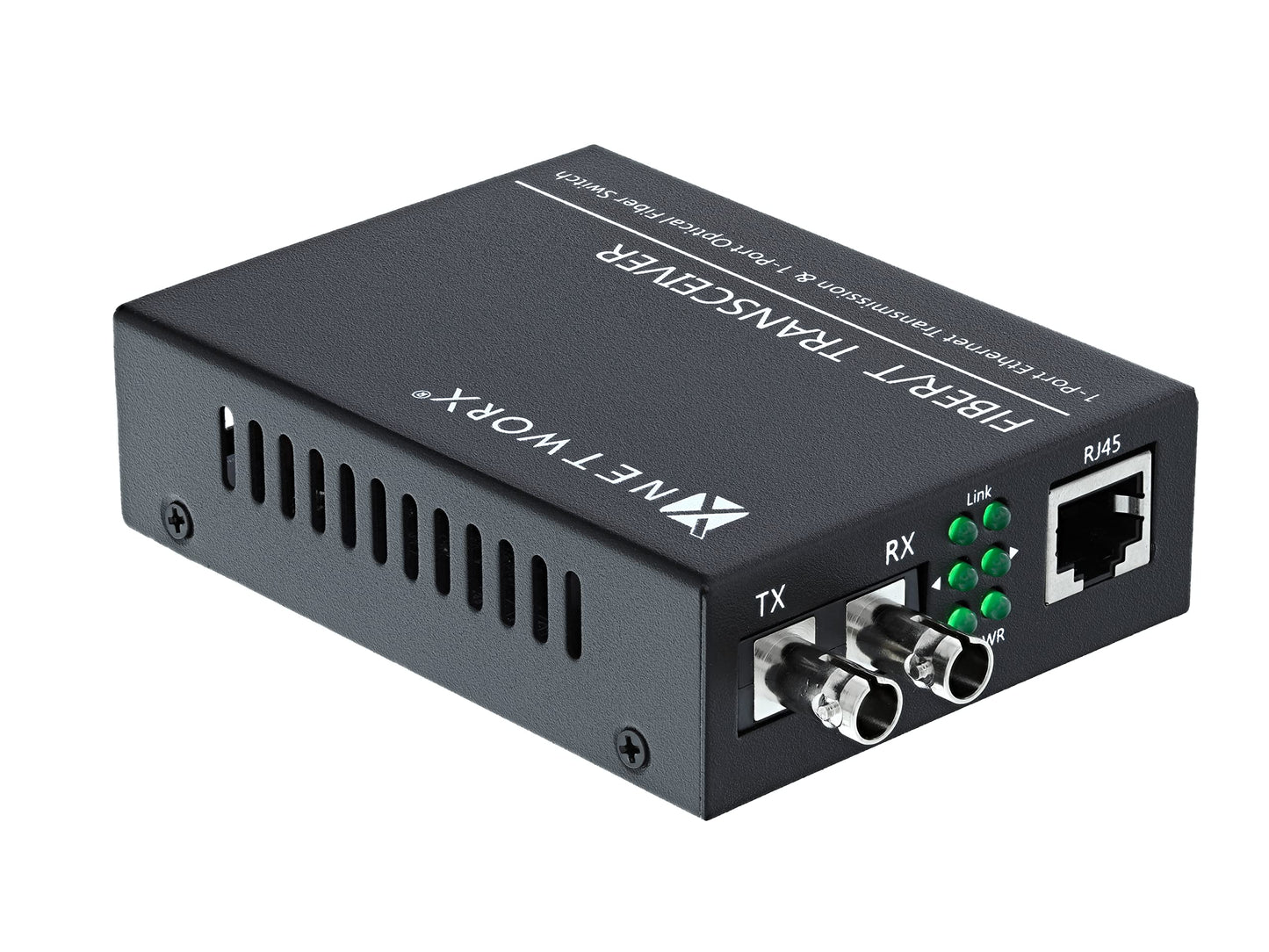 Networx® Gigabit Ethernet Fiber Media Converter - UTP to 1000Base-LX - ST Multimode, 5...