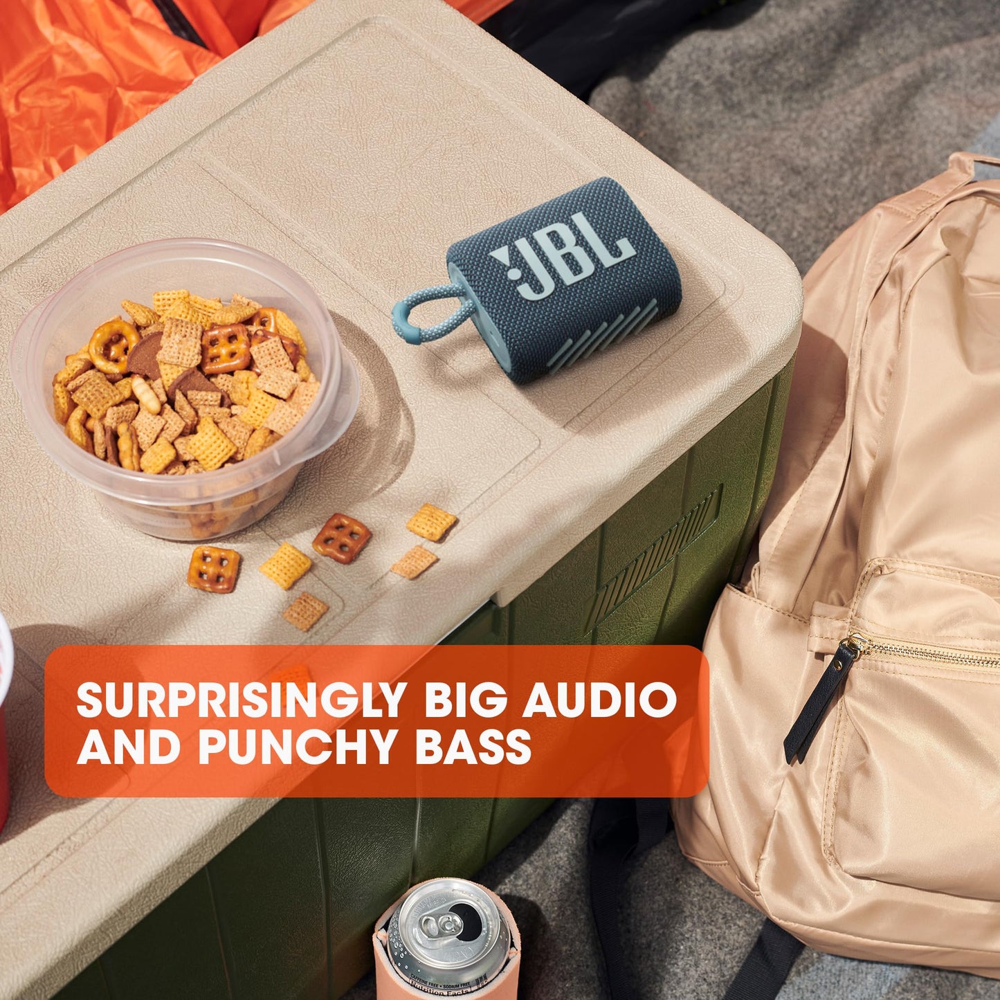 JBL Go 3 - Portable Mini Bluetooth Speaker, big audio and punchy bass, IP67 waterproof and dustproof, 5 hours of playtime, speaker for home, outdoor