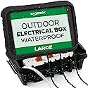 SockitBox - The Original Weatherproof Connection Box - Indoor & Outdoor Electrical Power Cord Enclosure for Timers, Extension Cables, Reels