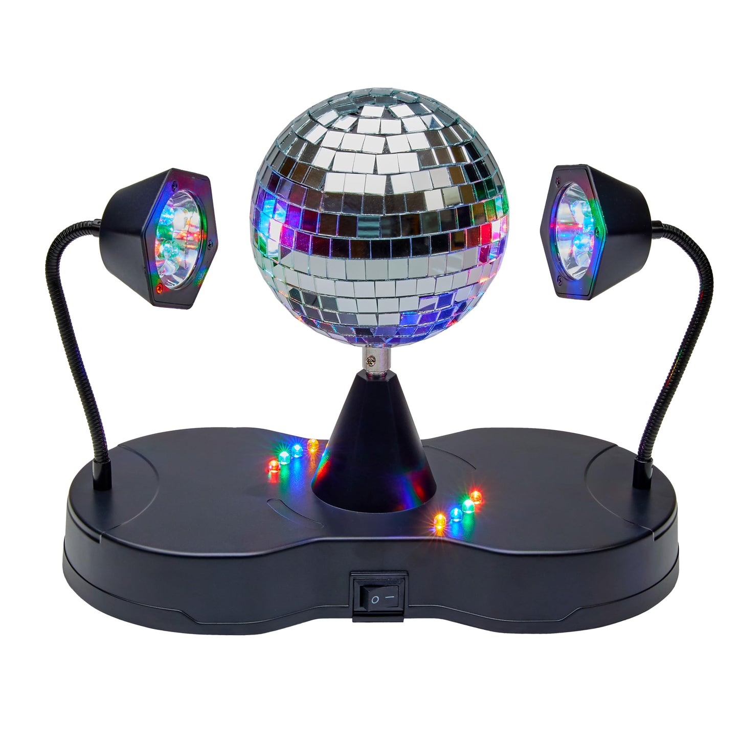 Playbees Rotating Disco Ball - LED Revolving Disco Ball with Movable Strobe Lights for Disco Party Decor, Mirror Lights Party, Mini Lava Lamp