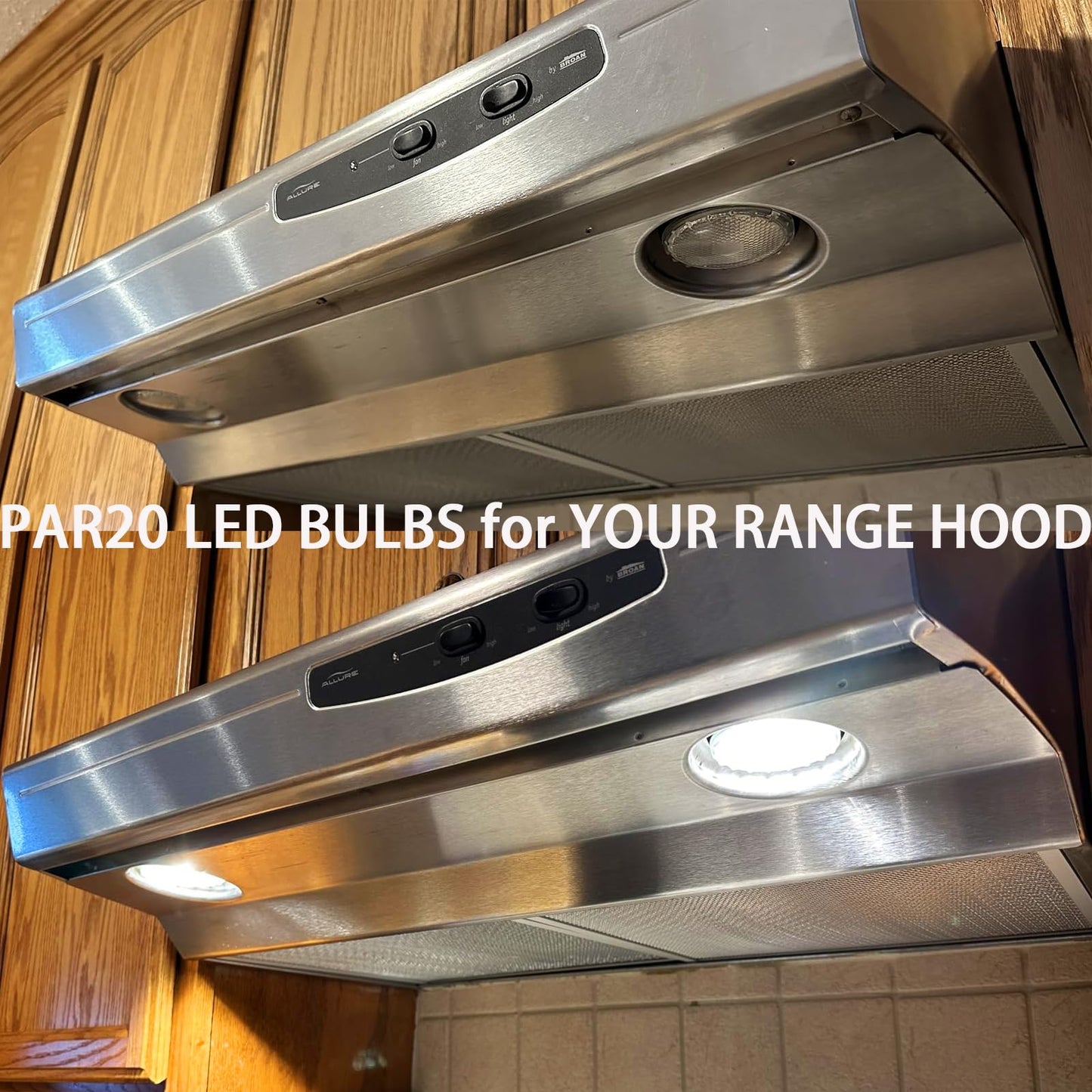 Drart PAR20 LED Range Hood Light Bulbs Under Hood, 60W Incandescent Stove Light Bulbs Replacement, 7W LED Appliance Bulbs Stove Hood, E26 Dimmable