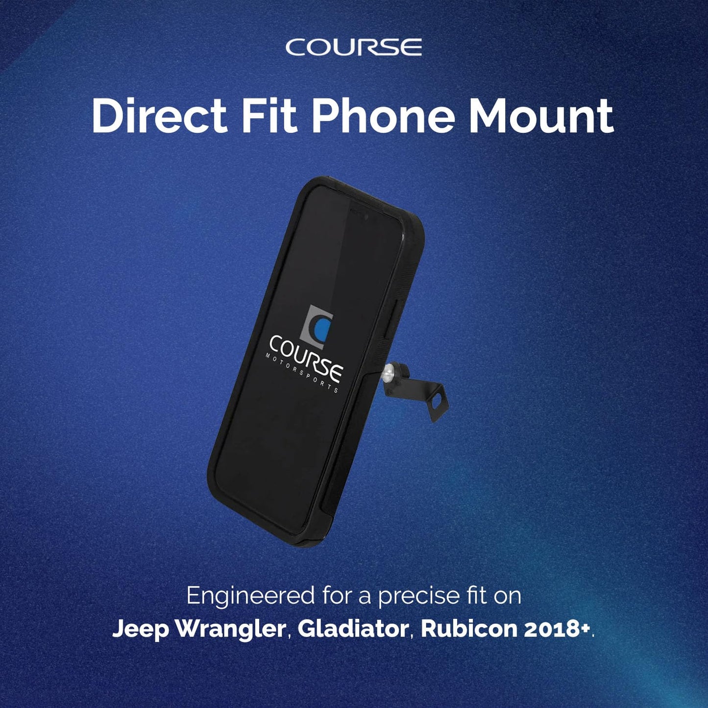 Course Motorsports Direct Fit Phone Mount | MagSafe Compatible | Magnetic Non Charging Head | Car Phone Holder | Compatible with Jeep Wrangler