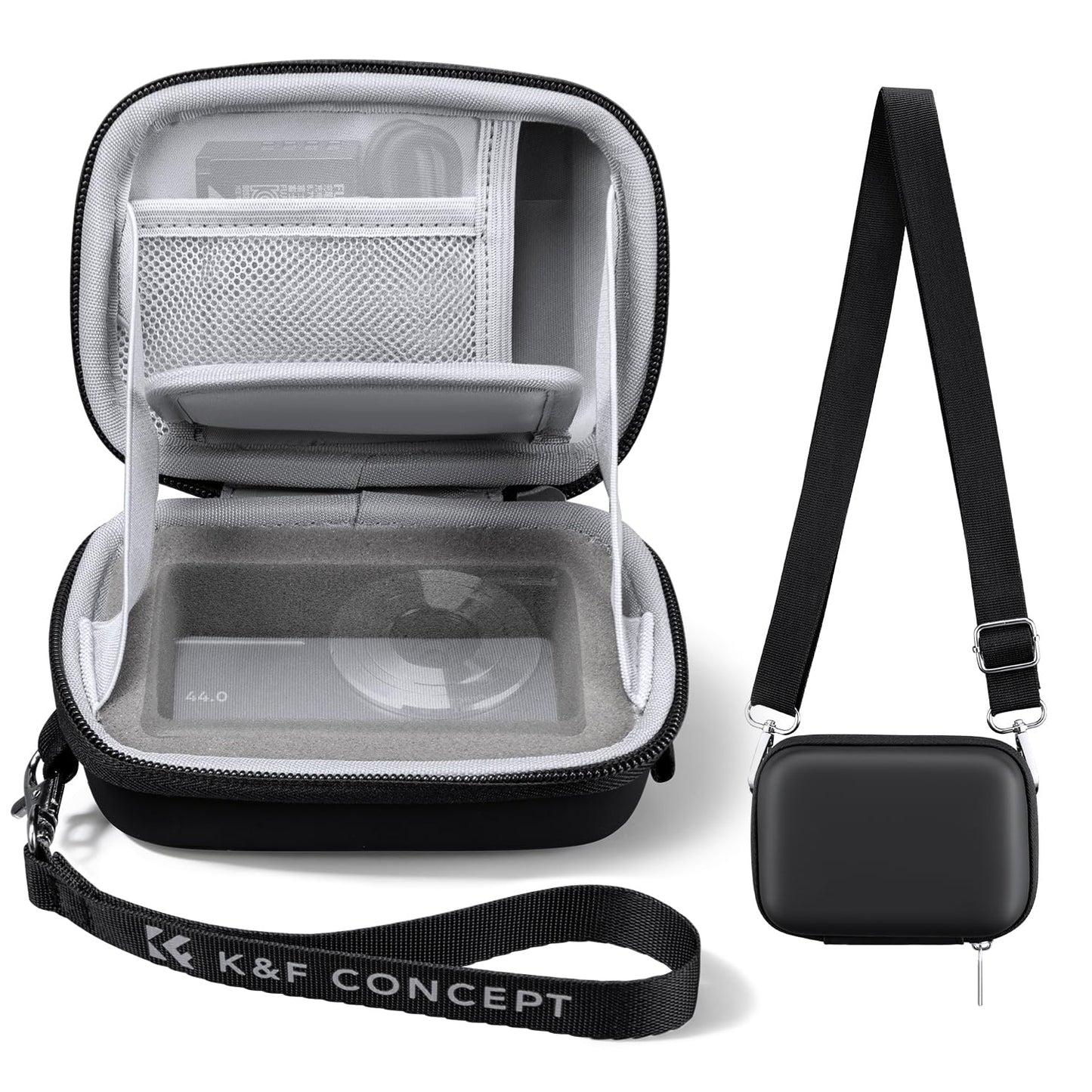 K&F CONCEPT Carrying Case for Digital Camera, Small Hard Shell Protective Case Compatible with CAMKORY/for Kodak Pixpro FZ55/FZ45 / for Canon