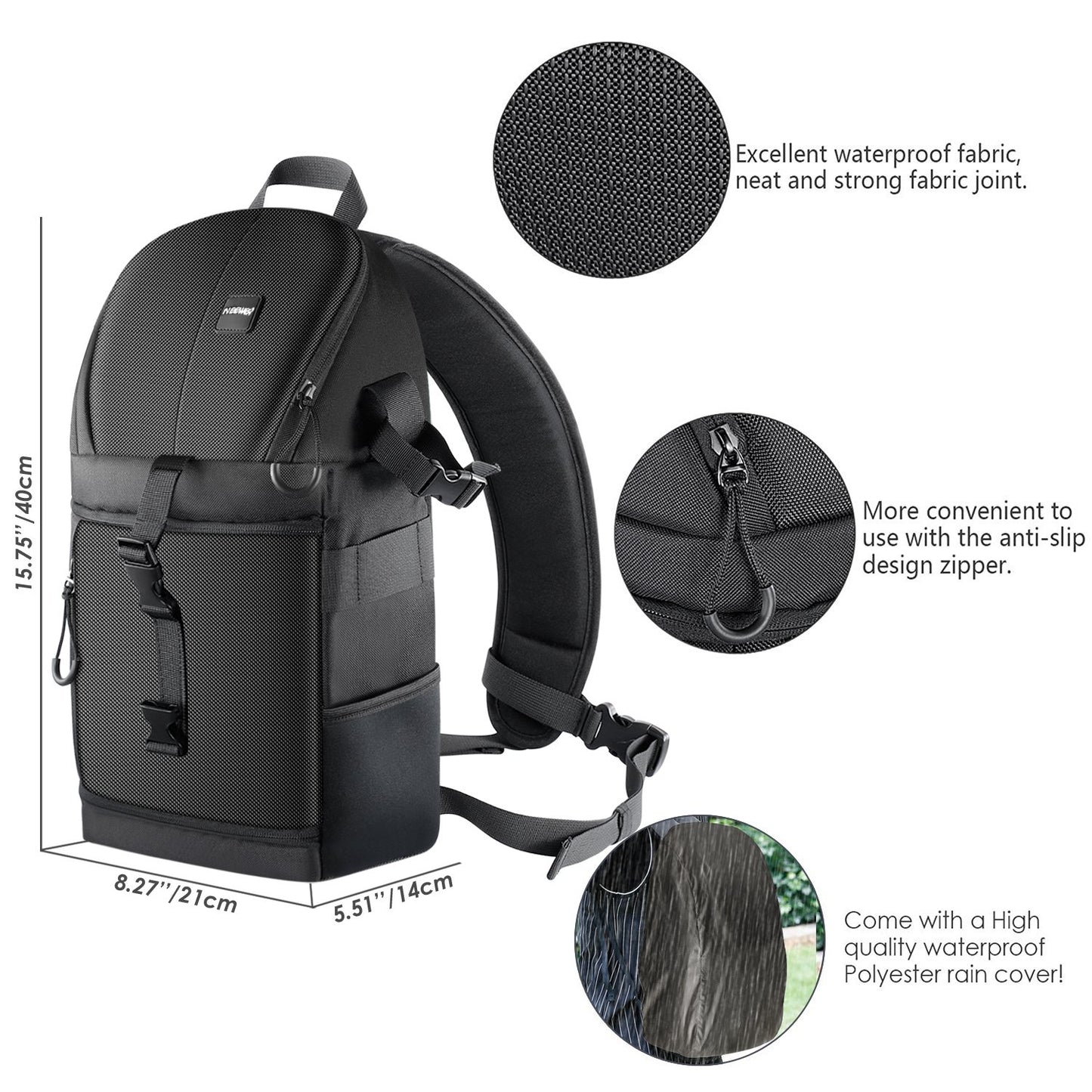 Neewer Professional Camera Case Sling Backpack for Nikon Canon Sony and Other DSLR Cameras and Lens,Tripod,Other Accessories,Durable Waterproof