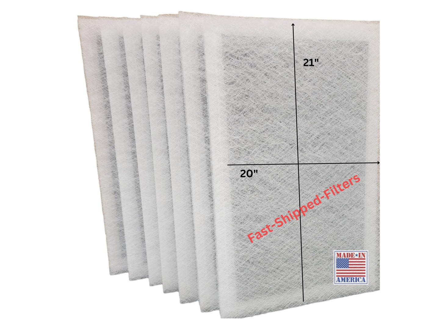 Fast-Shipped-Filters 7 Pack 21.5x23.5 Replacement Filter Pads Compatible with Dynamic Air Cleaner 21.5x23.5 Refill White