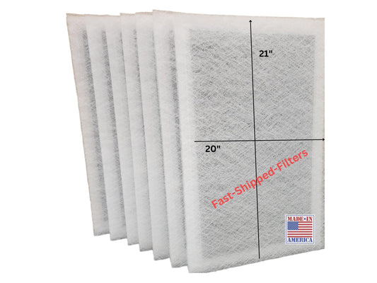 Fast-Shipped-Filters 7 Pack 21.5x23.5 Replacement Filter Pads Compatible with Dynamic Air Cleaner 21.5x23.5 Refill White
