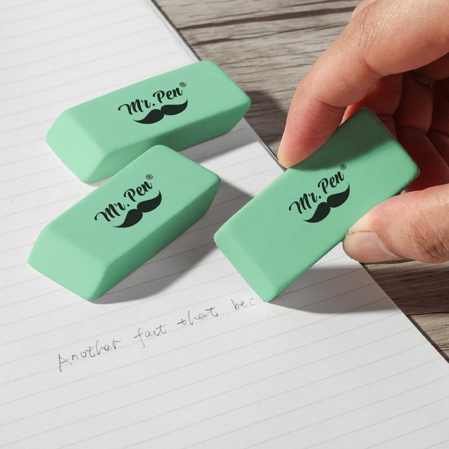 Mr. Pen- Pencil Eraser, 12 Pack, Green