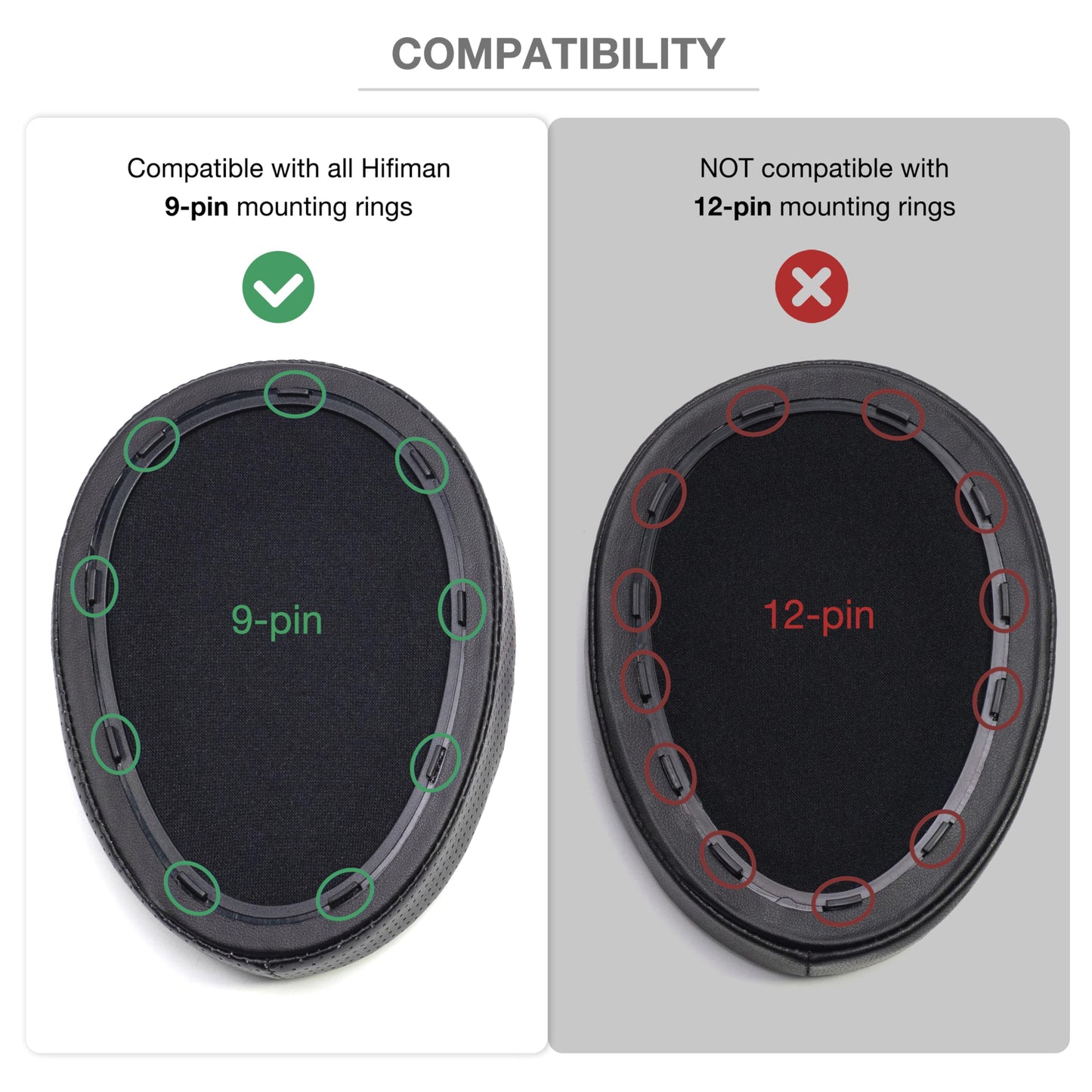 Voarmaks Memory Foam Cushion Ear Pads for Hifiman Arya Ananda Edition XS X HE1000se HE1000 V2 Jade II Headphone Replacement EarPads (Elite Velour